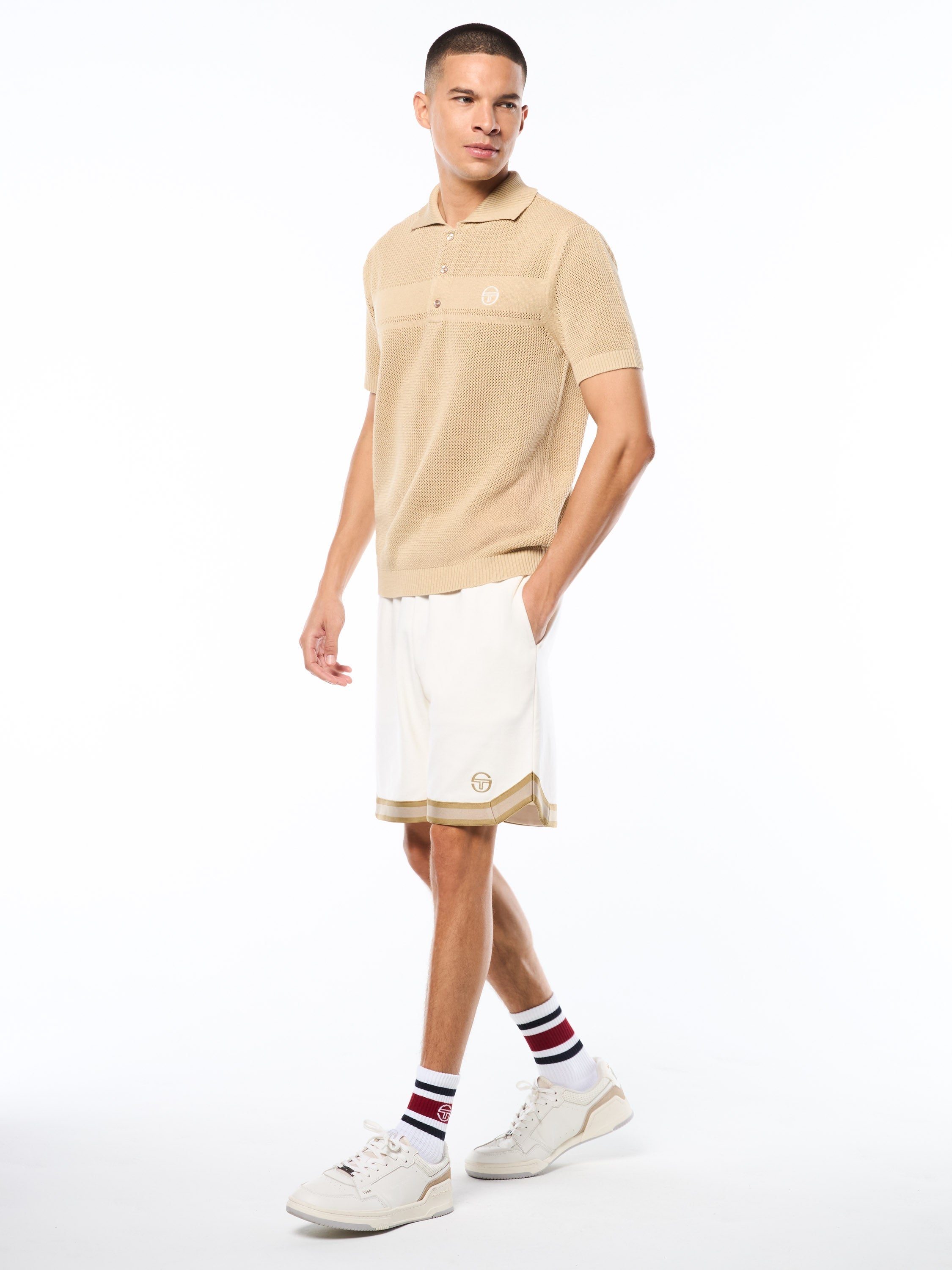 Sabino Knit Polo-Mojave Desert