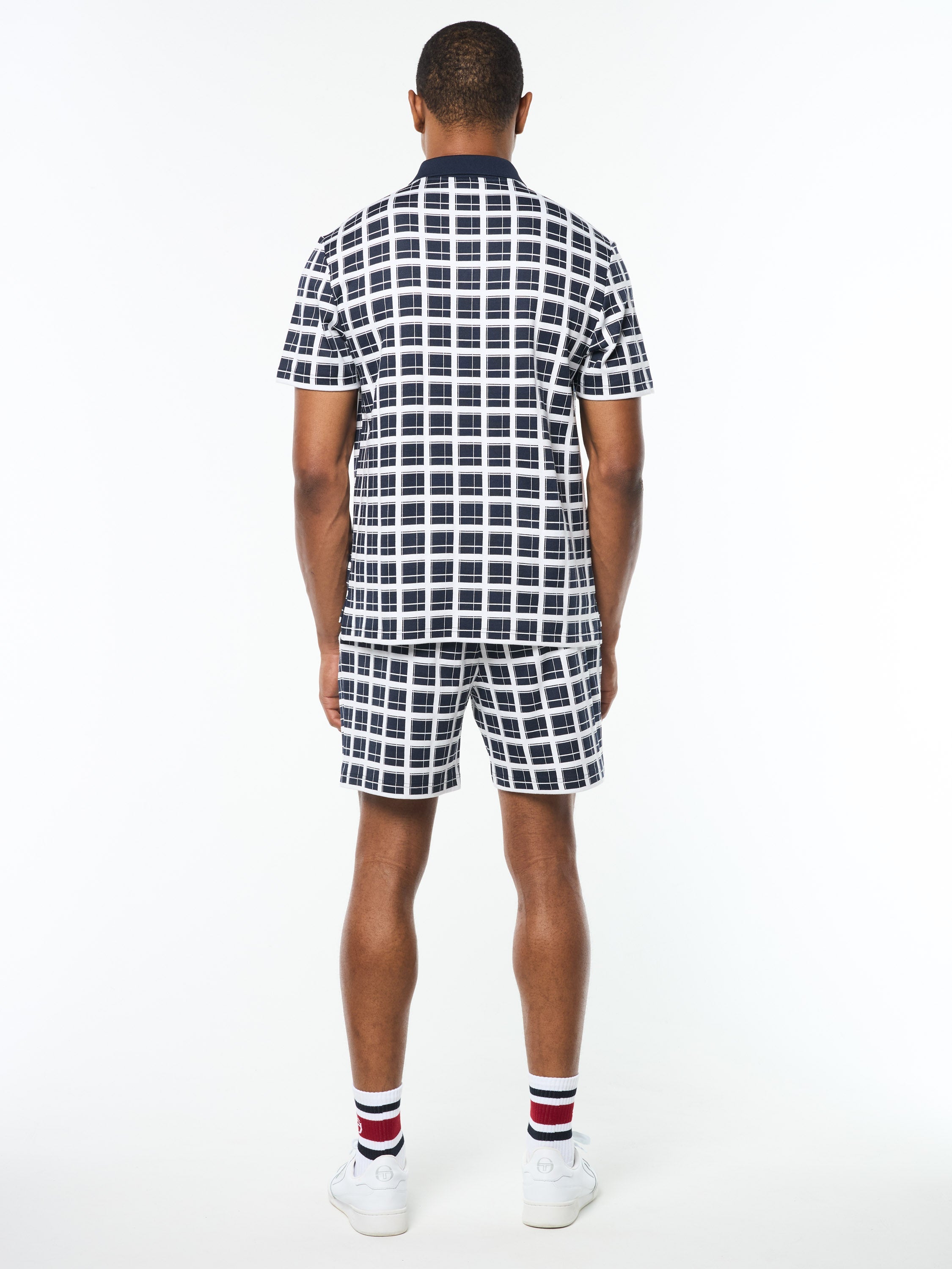 Damarindo Check Polo- Maritime Blue