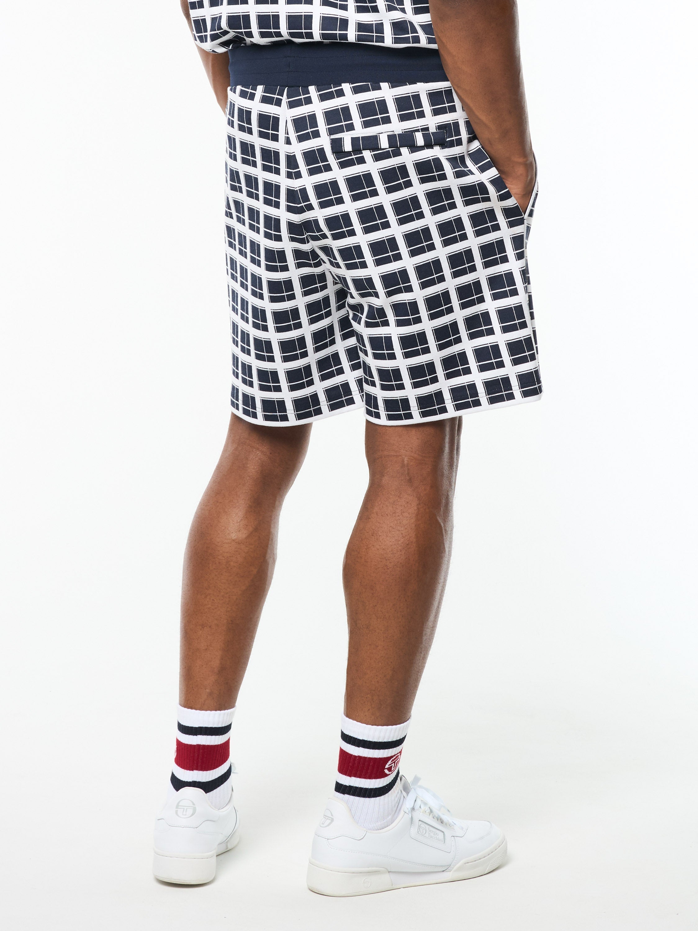 Damarindo Check Short- Maritime Blue